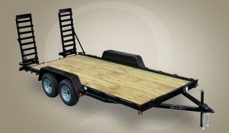 Wood Floor Skid Steer Equipment Trailer